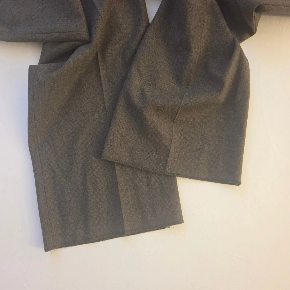Claiborne Mens Vintage Worsted Wool Pleated Dress Pants Green 38W Unhemmed NWT